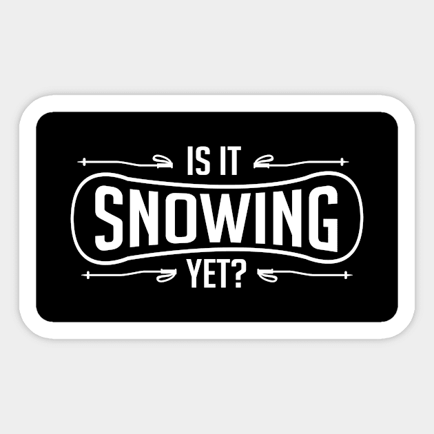 Is it snowing yet? (black) Sticker by nektarinchen